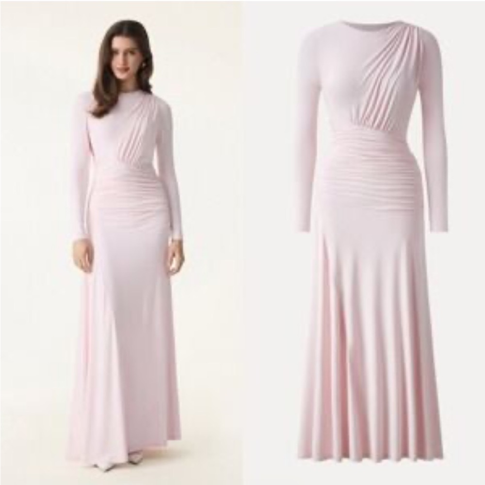 OGL Ruched Pink Dress
